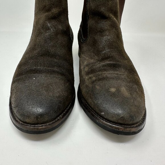 THURSDAY BOOT CO. NYC WOMEN'S DUCHESS CHELSEA BOOTS DARK OLIVE SUEDE 8.5 - Picture 15 of 16
